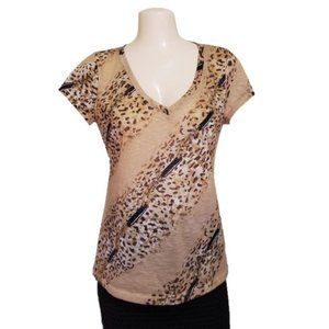 Cache Animal Print T-shirt Tee Shirt